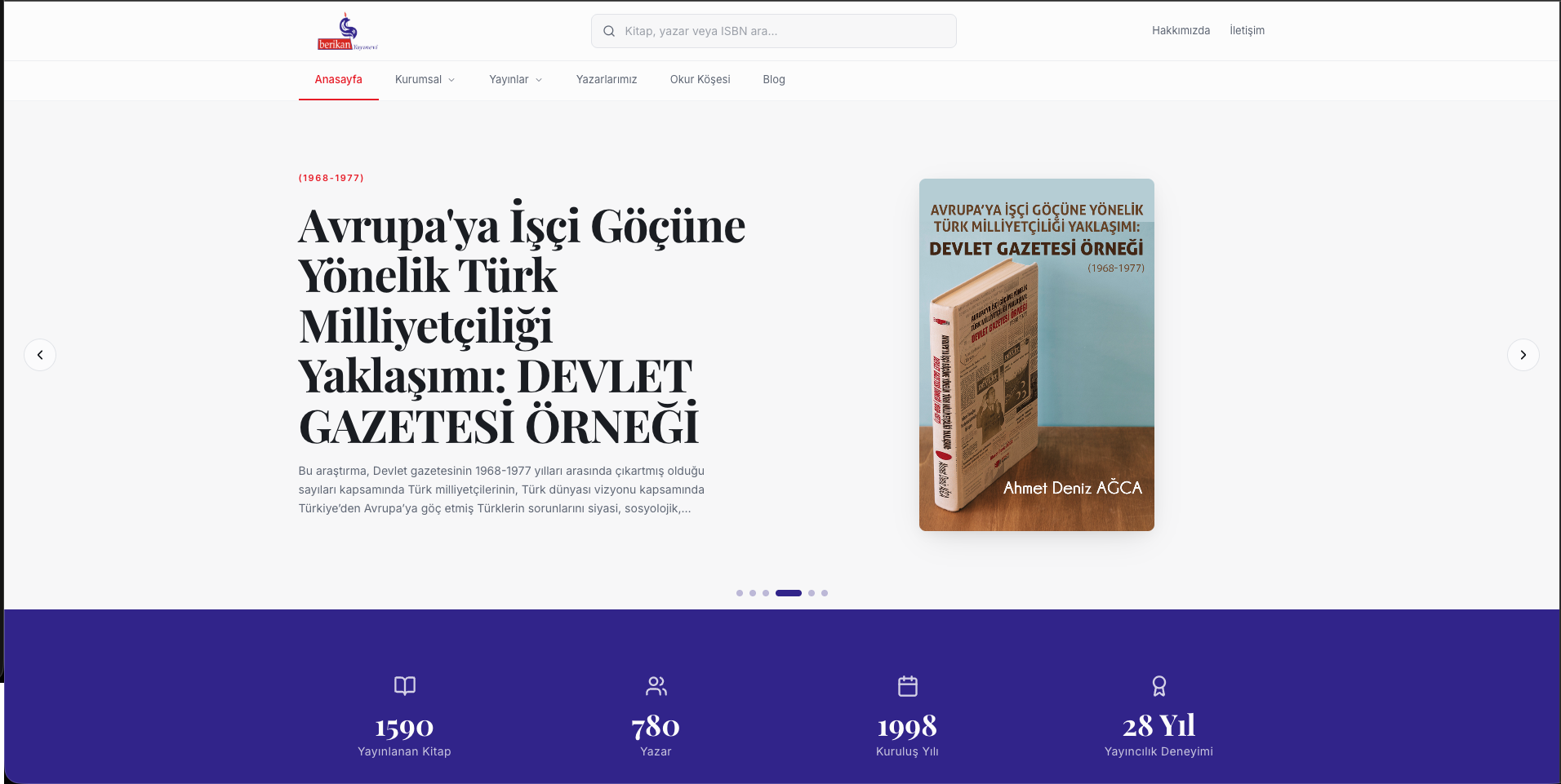 Berikan Yayınevi Web Sitesi